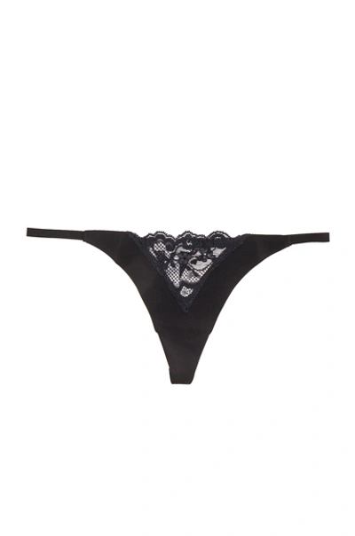 Shop Fleur Du Mal Charlotte Lace V String Panty In Black