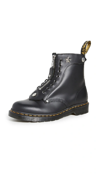 Dr. Martens X Schott 1460 8 Eye Boots In Black ModeSens