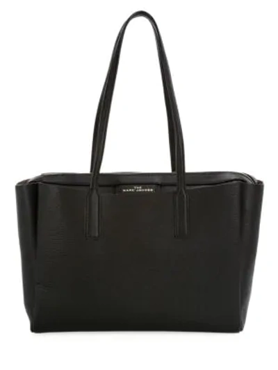 Shop Marc Jacobs The Protege Leather Tote In Black