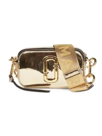 Shop Marc Jacobs Women's The Snapshot Dtm Mirrored Camera Bag In Gold