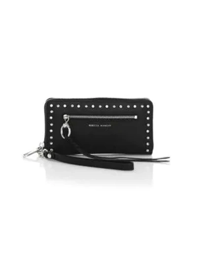 Shop Rebecca Minkoff Gabby Leather Phone Wallet In Black