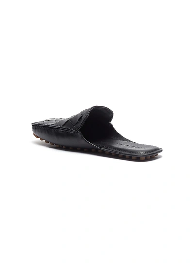 Shop Bottega Veneta Intrecciato Woven Leather Slides