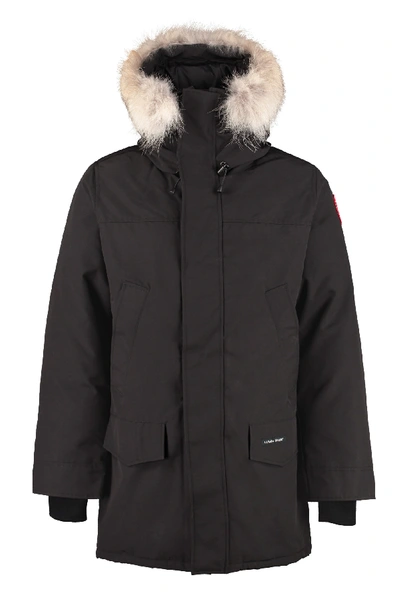Shop Canada Goose Langford Padded Parka With Fur Hood In Black