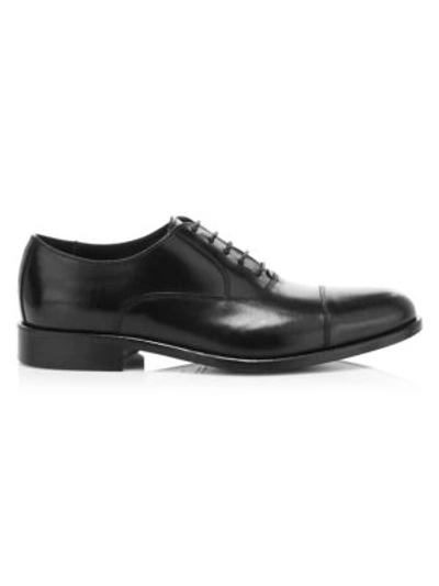 Shop To Boot New York Mcallen Cap Toe Leather Oxfords In Black