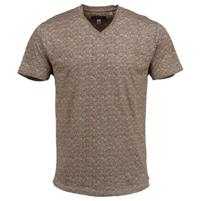 Shop Lords Of Harlech Maze V-neck In Chevron Natural