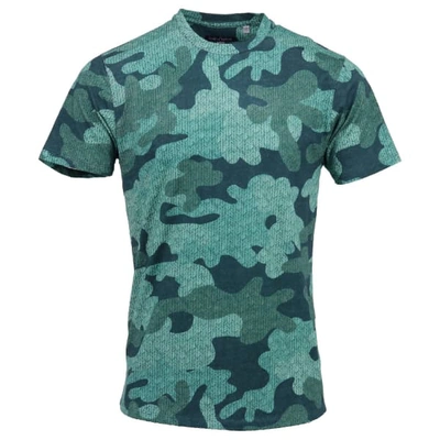 Shop Lords Of Harlech Taylor Crew Tee In Chevron Camo Teal