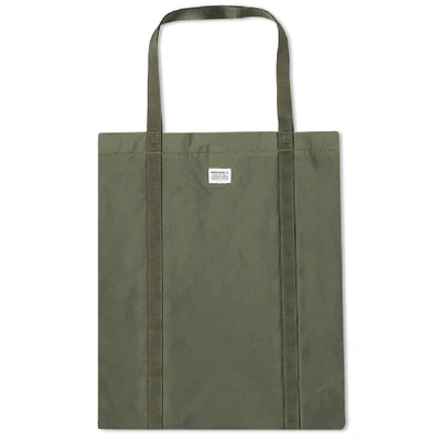 Shop Norse Projects Ripstop Tote Bag In Green