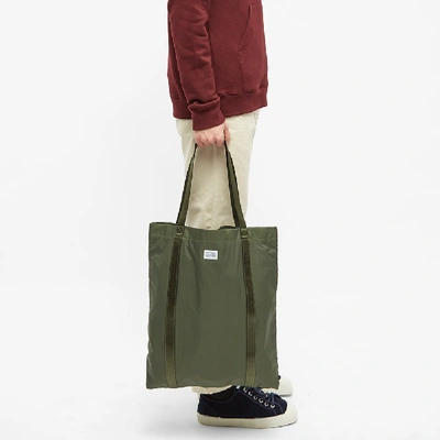 Shop Norse Projects Ripstop Tote Bag In Green