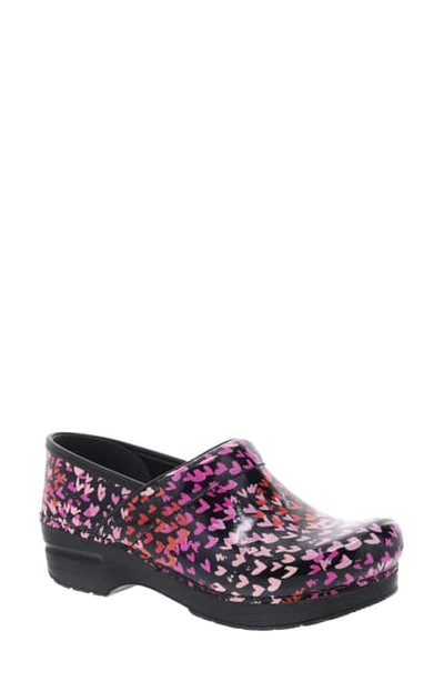 Shop Dansko 'professional' Clog In Tiny Heart Patent Leather
