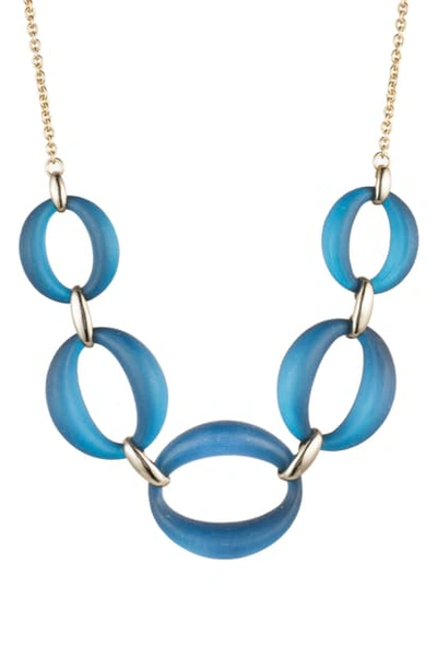 Shop Alexis Bittar Essentials Large Lucite Link Necklace In Pacific