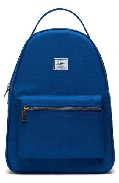 Shop Herschel Supply Co Nova Mid Volume Backpack In Monaco Blue Crosshatch