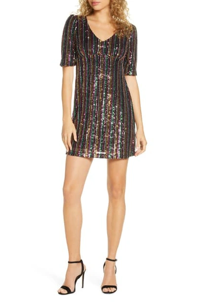 Shop Ali & Jay Light Up The Night Sequin Minidress In Rainbow Sequin