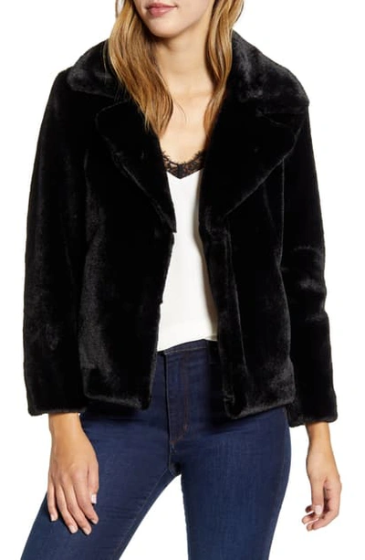 Shop 1.state Faux Mink Wide Collar Jacket In Luster Nude