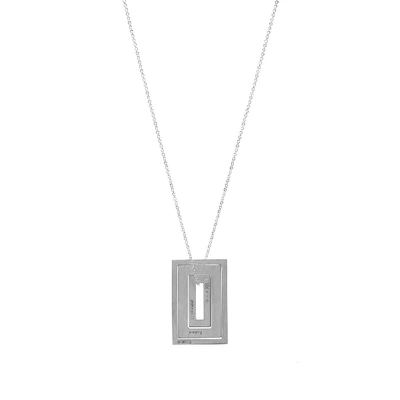 Shop Le Gramme Accumulation Pendant Necklace In Silver