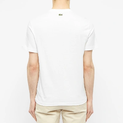 Shop Lacoste Embroidered Logo Tee In White