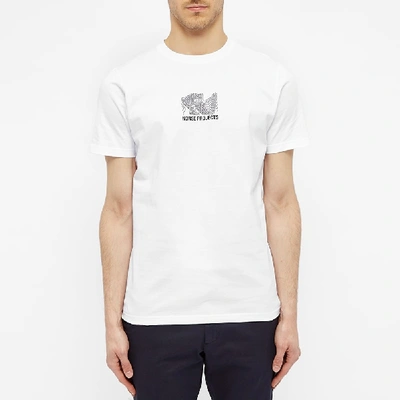 Shop Norse Projects Niels Topo Logo Tee In White
