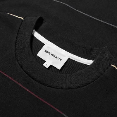 Shop Norse Projects Johannes Thin Stripe Tee In Black