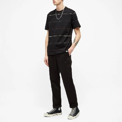 Shop Norse Projects Johannes Thin Stripe Tee In Black