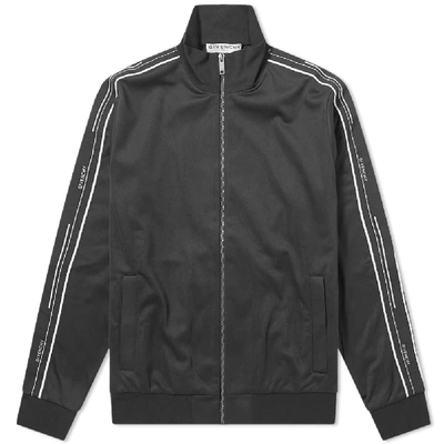 Shop Givenchy Taped Track Top In Black