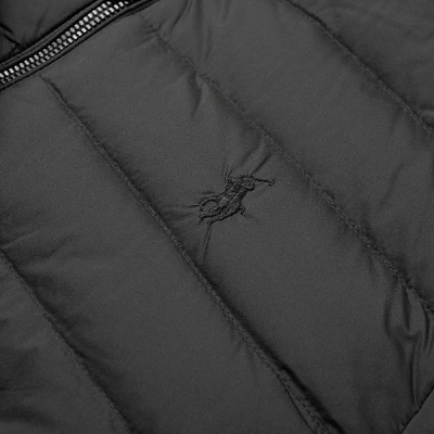 Shop Polo Ralph Lauren Down Filled Bomber Jacket In Black