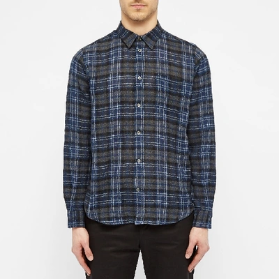 Shop Norse Projects Osvald Japanese Gauze Check Shirt In Blue