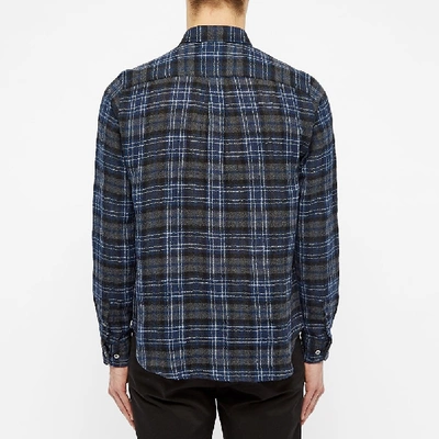 Shop Norse Projects Osvald Japanese Gauze Check Shirt In Blue