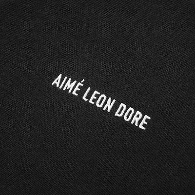Shop Aimé Leon Dore Jersey Logo Tee In Black