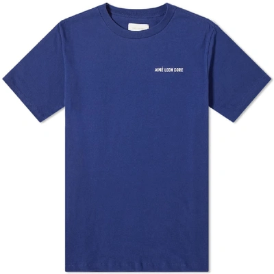 Shop Aimé Leon Dore Jersey Logo Tee In Blue