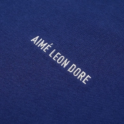 Shop Aimé Leon Dore Jersey Logo Tee In Blue