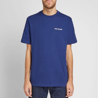 Shop Aimé Leon Dore Jersey Logo Tee In Blue