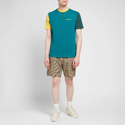 Shop Aimé Leon Dore Jersey Colourblock Tee In Green