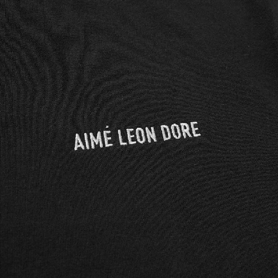 Shop Aimé Leon Dore Long Sleeve Jersey Logo Tee In Black