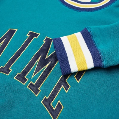 Shop Aimé Leon Dore Collegiate Crew Sweat In Green