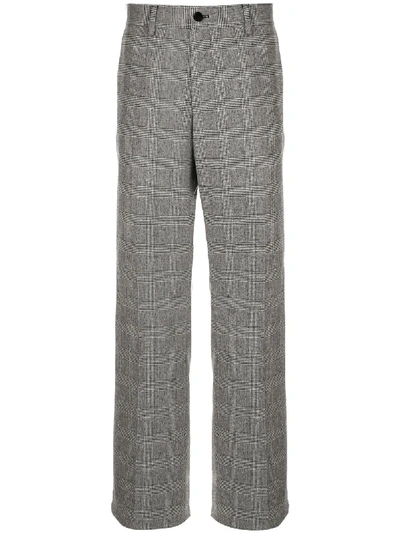 Shop Dolce & Gabbana Prince Of Wales Checked Trousers In Grey