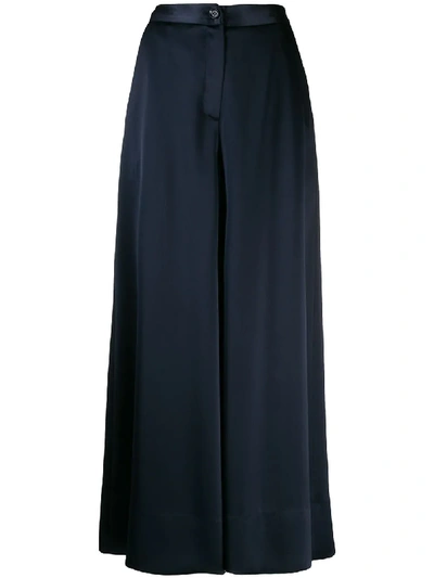 Shop Talbot Runhof Gilia Cropped Trousers In Blue