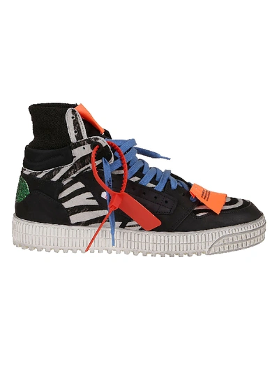 Shop Off-white Black Leather Hi Top Sneakers