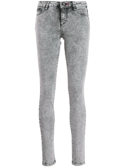 Shop Philipp Plein Jegging Statement Jeans In Grau