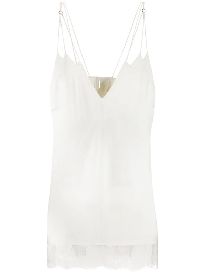 Shop Khaite Elenora Satin Camisole In White