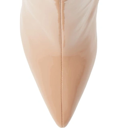 Shop Jeffrey Campbell Siren Pointed Toe Bootie In Nude Patent