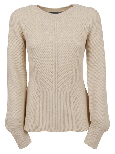 Shop Alberta Ferretti Beige Wool Sweater