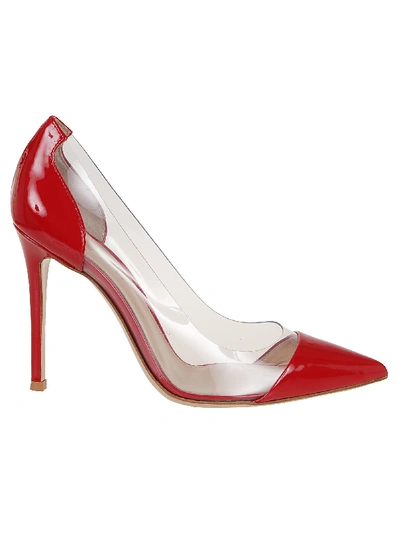 Shop Gianvito Rossi Red Leather Pumps