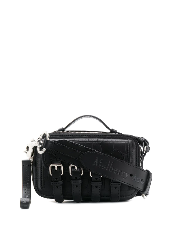 mulberry black messenger bag