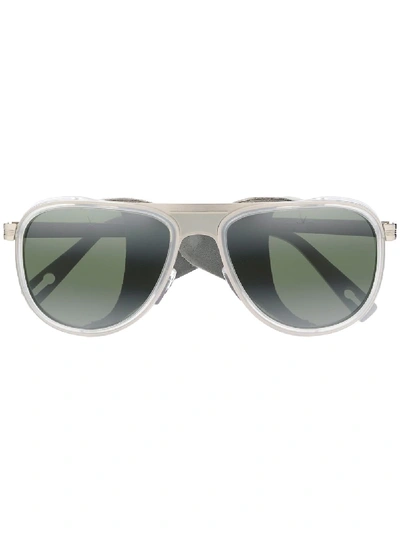 Shop Vuarnet Glacier 1315 Squared Sunglasses In White