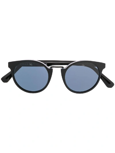 Shop Vuarnet Cable Car 1625 Round Frame Sunglasses In Black