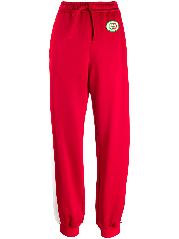 gucci red track pants