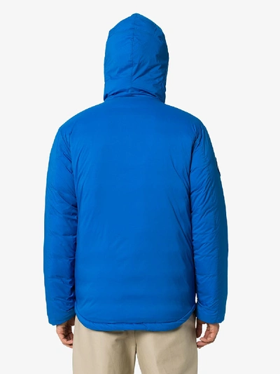 Shop Canada Goose Blue Lodge Hooded Padded Jacket