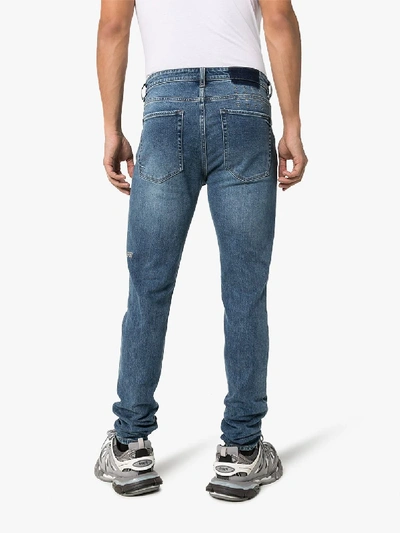 Shop Ksubi Van Wrinkle Slim Jeans In Blue