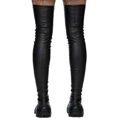 Shop Alyx 1017  9sm Black Fixed Sole Thigh-high Boots In 001 Black