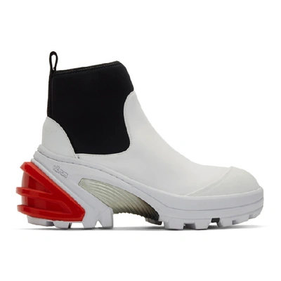 Shop Alyx 1017  9sm White Fixed Sole Mid Boots In 001 White