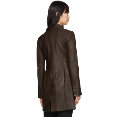 Shop The Row Brown Leather Nedifa Coat